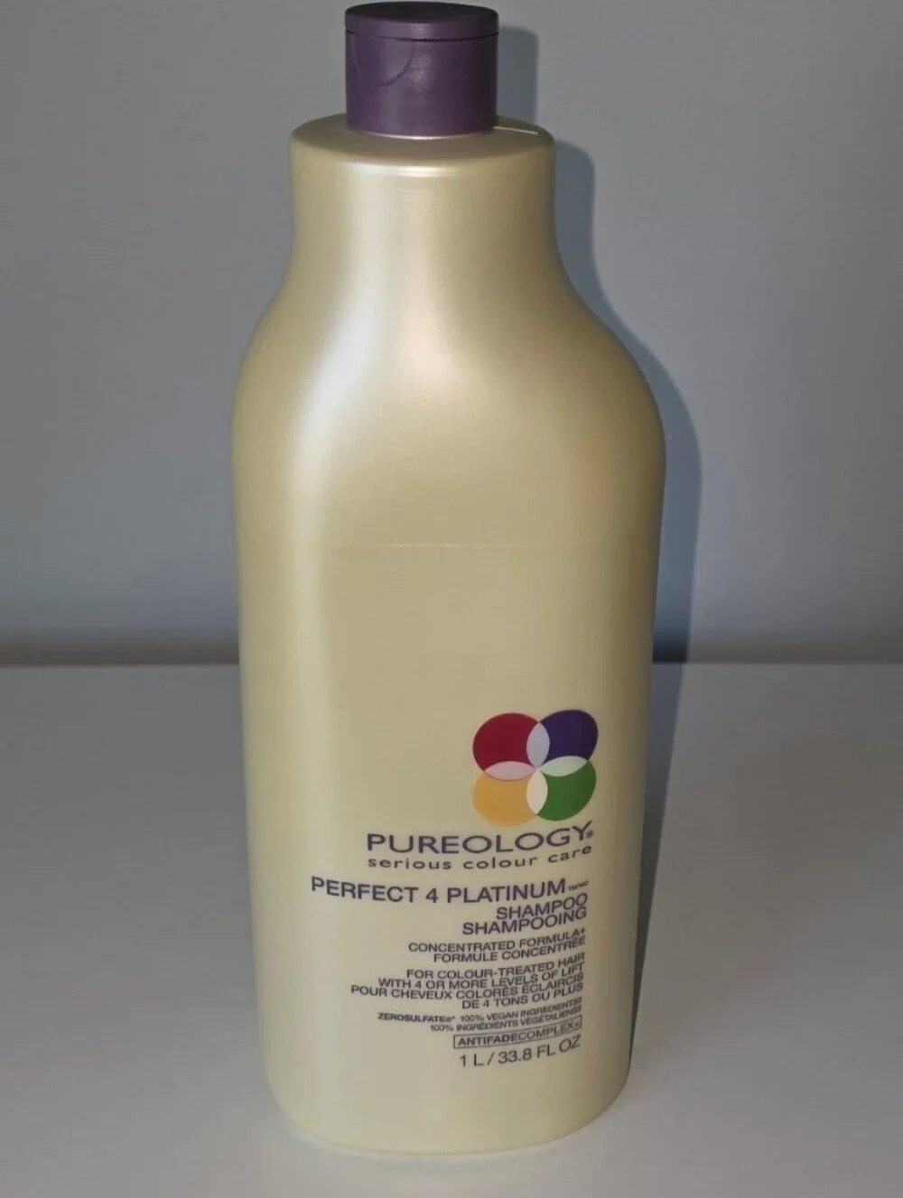 New! Pureology Perfect 4 Platinum Shampoo for color treated hair Size 33 fl oz